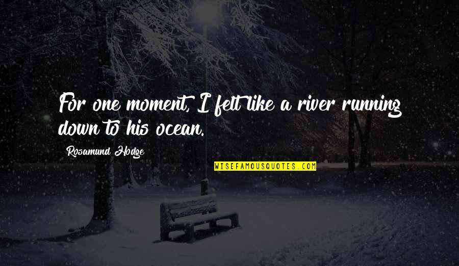 Andantino Quotes By Rosamund Hodge: For one moment, I felt like a river Andantino Quotes By Rosamund Hodge: For one moment, I felt like a river