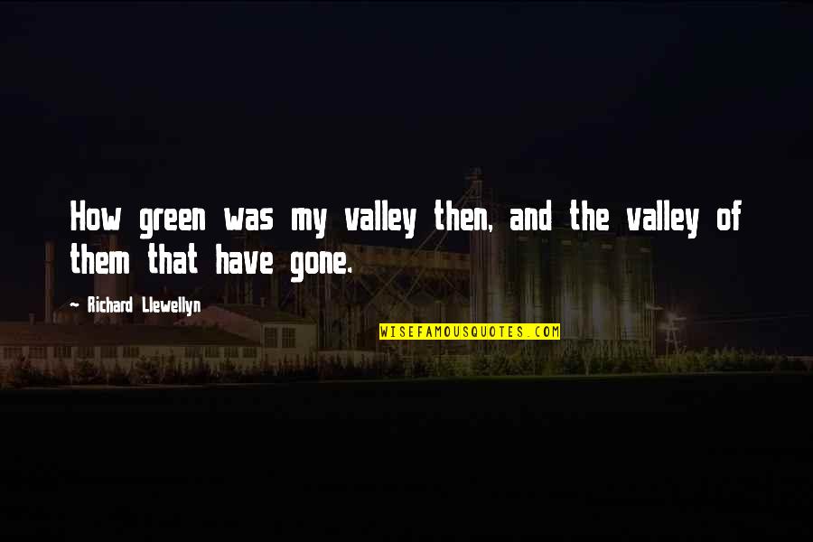 Anderwood Electric Weissenborn Quotes By Richard Llewellyn: How green was my valley then, and the