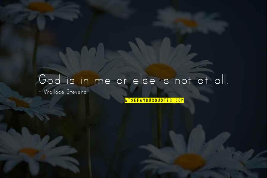 Andino Granite Quotes By Wallace Stevens: God is in me or else is not Andino Granite Quotes By Wallace Stevens: God is in me or else is not