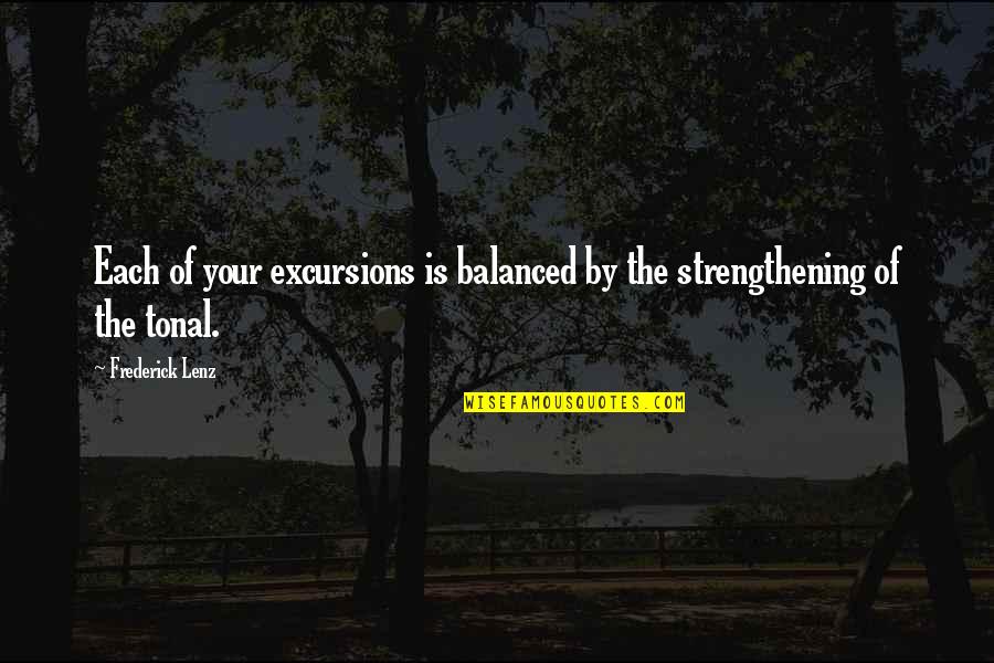 Andnonviolently Quotes By Frederick Lenz: Each of your excursions is balanced by the