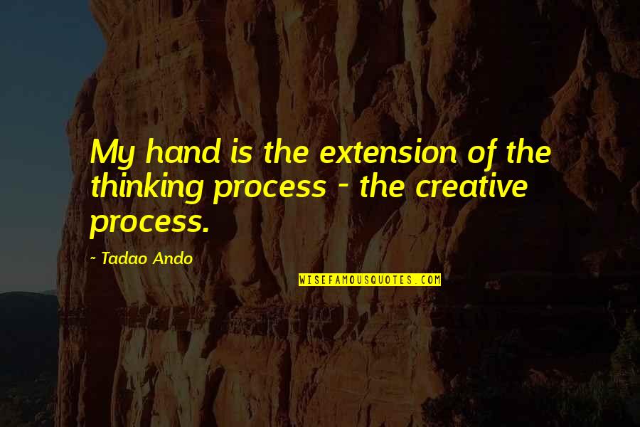 Ando Quotes By Tadao Ando: My hand is the extension of the thinking