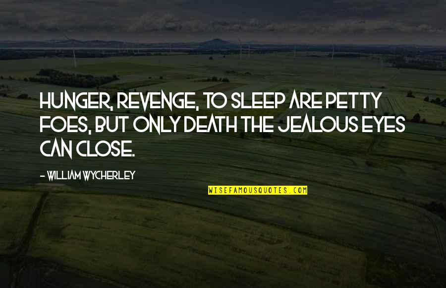 Andomian Quotes By William Wycherley: Hunger, revenge, to sleep are petty foes, But