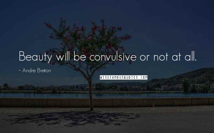 Andre Breton quotes: Beauty will be convulsive or not at all.
