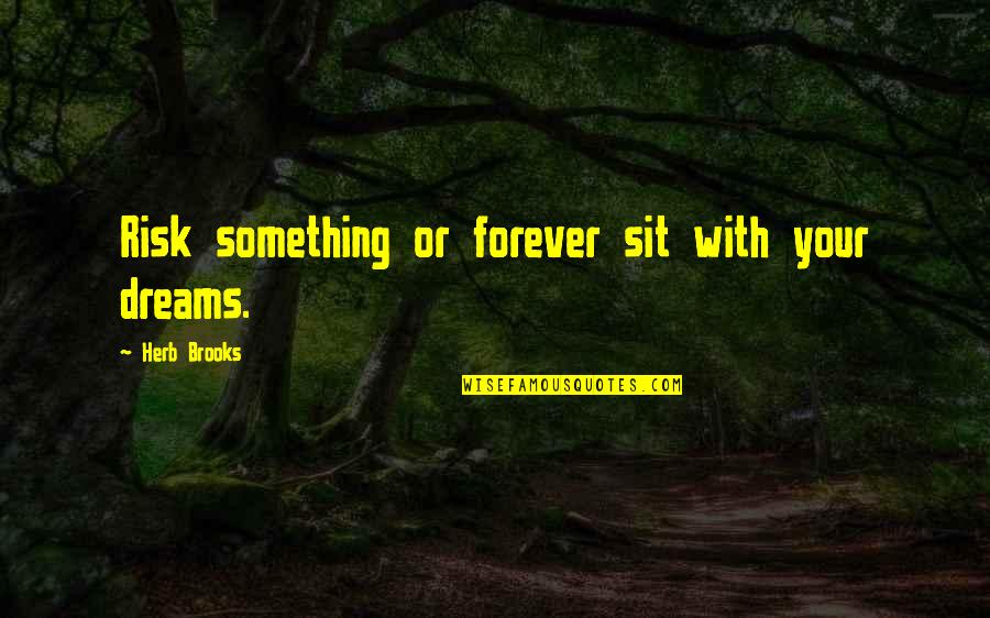 Andre Brink Quotes By Herb Brooks: Risk something or forever sit with your dreams.