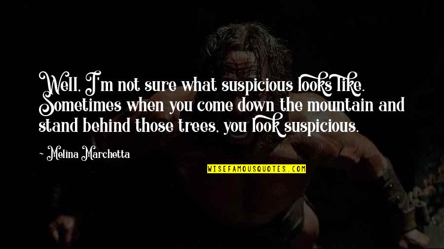 Andre Outkast Quotes By Melina Marchetta: Well, I'm not sure what suspicious looks like.