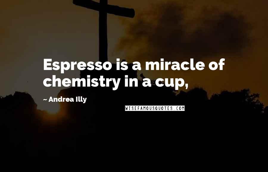 Andrea Illy quotes: Espresso is a miracle of chemistry in a cup,