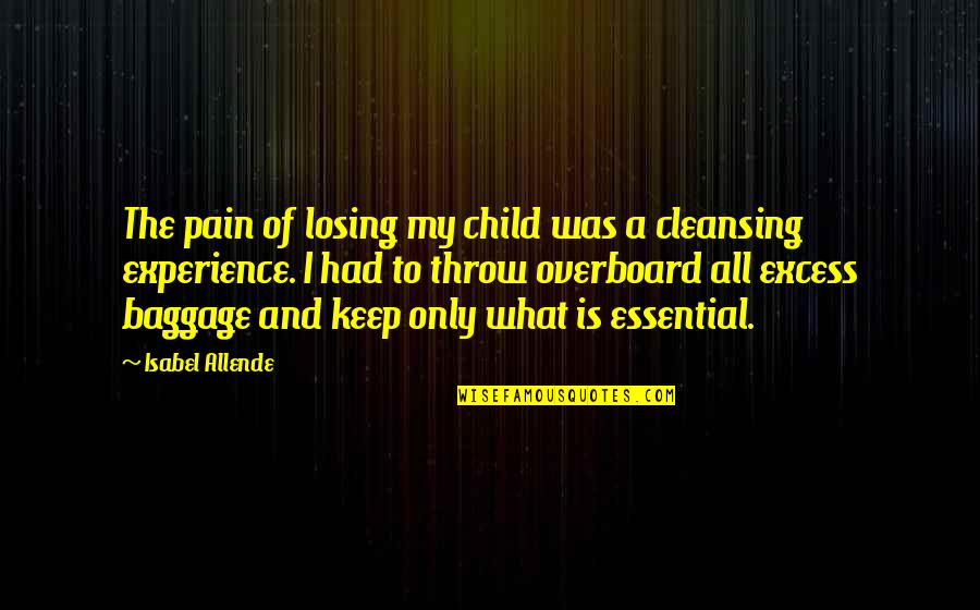 Andreana Cekic Cipele Quotes By Isabel Allende: The pain of losing my child was a