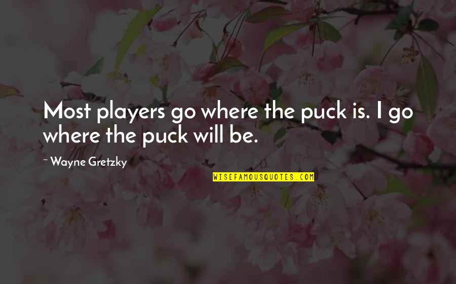 Andreas Hillgruber Intentionalist Quotes By Wayne Gretzky: Most players go where the puck is. I