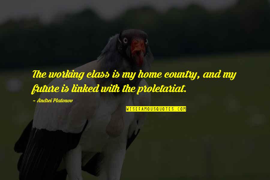 Andrei's Quotes By Andrei Platonov: The working class is my home country, and