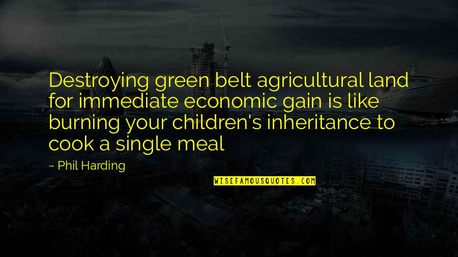 Andrejus Lazarevas Quotes By Phil Harding: Destroying green belt agricultural land for immediate economic Andrejus Lazarevas Quotes By Phil Harding: Destroying green belt agricultural land for immediate economic