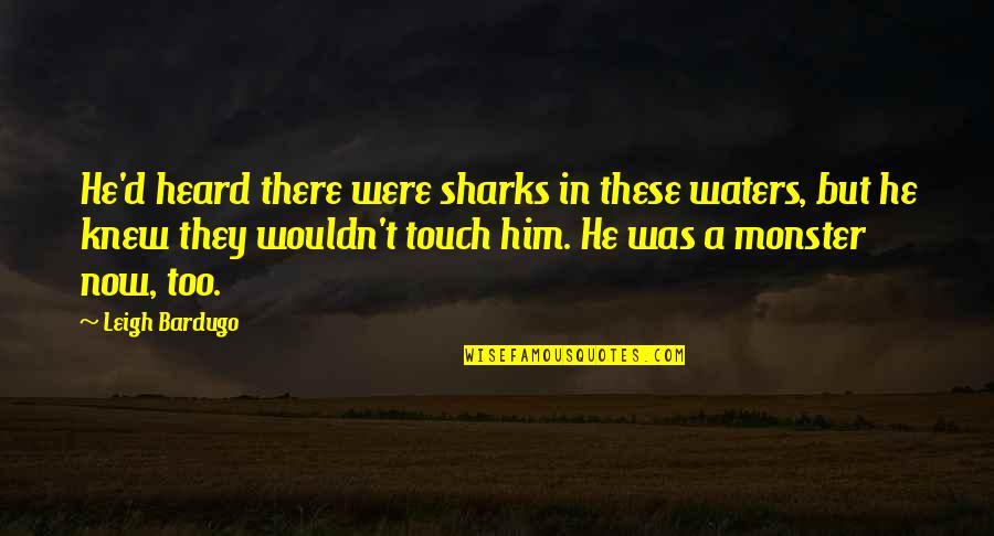 Andreola Prosecco Quotes By Leigh Bardugo: He'd heard there were sharks in these waters, Andreola Prosecco Quotes By Leigh Bardugo: He'd heard there were sharks in these waters,