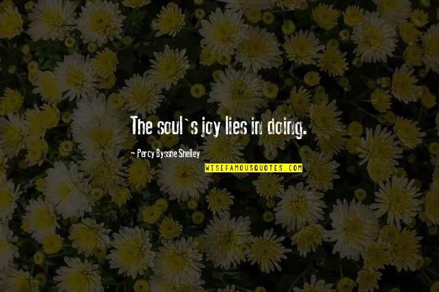 Andreski Stanislaw Quotes By Percy Bysshe Shelley: The soul's joy lies in doing. Andreski Stanislaw Quotes By Percy Bysshe Shelley: The soul's joy lies in doing.