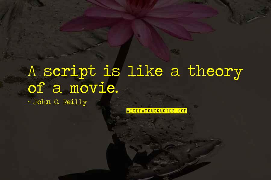 Andrew Kehoe Quotes By John C. Reilly: A script is like a theory of a
