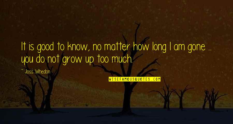 Andrew Landon Quotes By Joss Whedon: It is good to know, no matter how