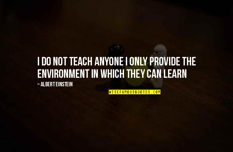 Andrew Matthews Quotes By Albert Einstein: I do not teach anyone I only provide