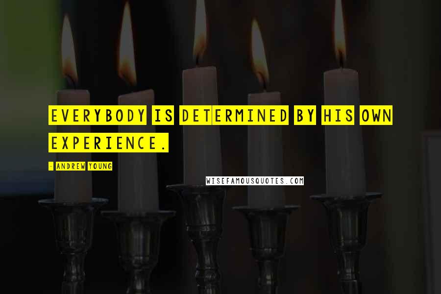 Andrew Young quotes: Everybody is determined by his own experience.