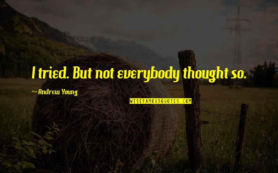 Andrew Young Quotes By Andrew Young: I tried. But not everybody thought so.