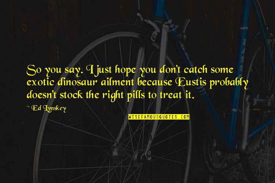 Andreyasn Quotes By Ed Lynskey: So you say. I just hope you don't