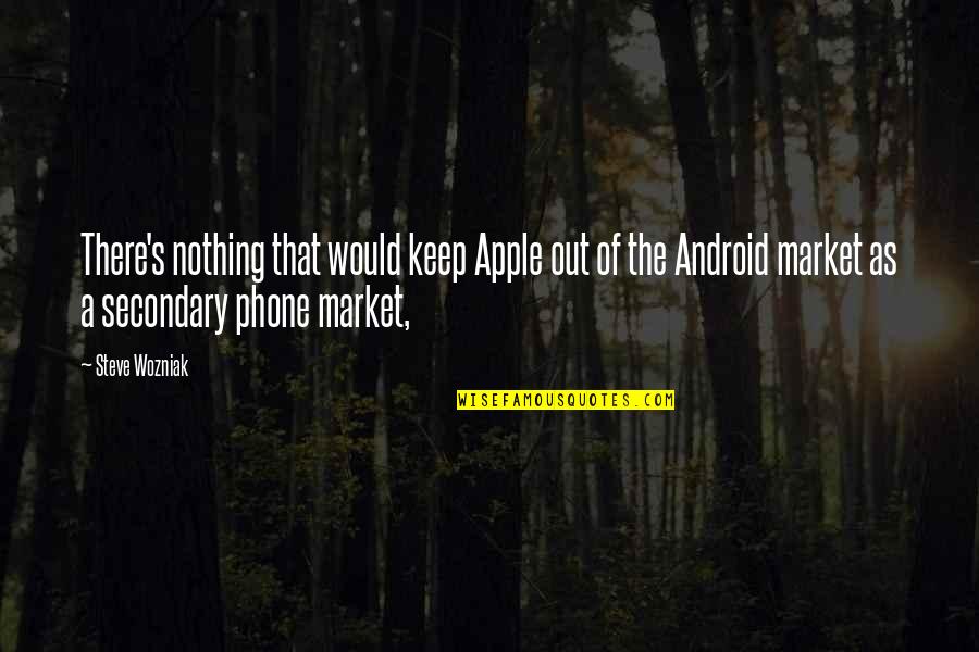 Android Phones Quotes By Steve Wozniak: There's nothing that would keep Apple out of