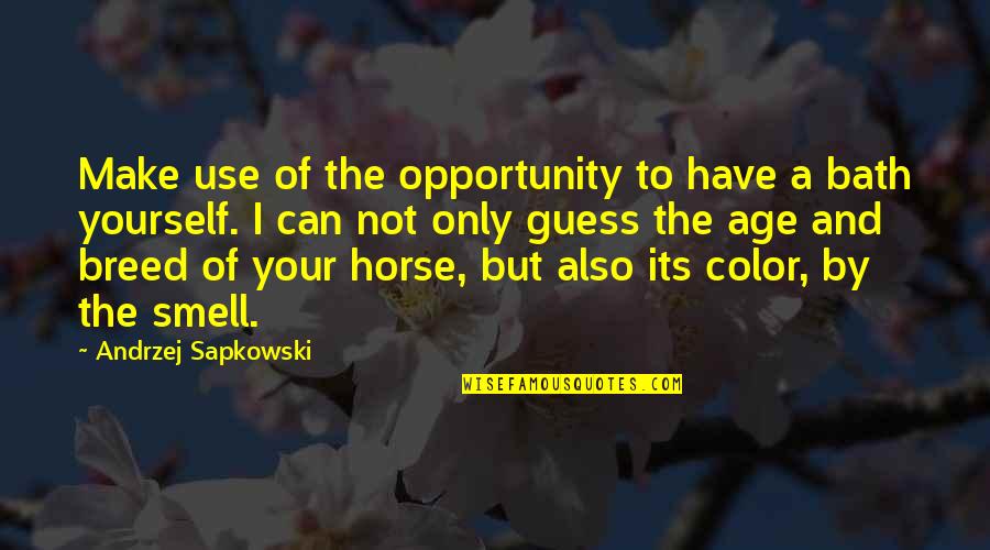 Andrzej Quotes By Andrzej Sapkowski: Make use of the opportunity to have a
