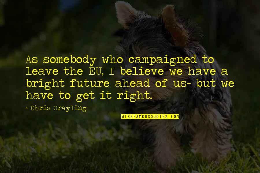 Anduvo Emmanuel Quotes By Chris Grayling: As somebody who campaigned to leave the EU, Anduvo Emmanuel Quotes By Chris Grayling: As somebody who campaigned to leave the EU,