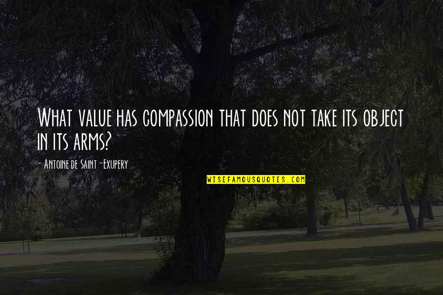 Andy Clemmensen Quotes By Antoine De Saint-Exupery: What value has compassion that does not take
