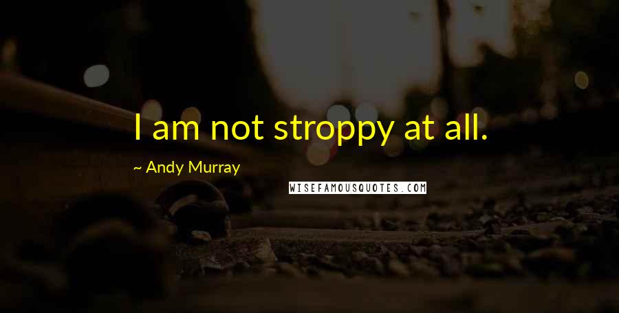 Andy Murray quotes: I am not stroppy at all.