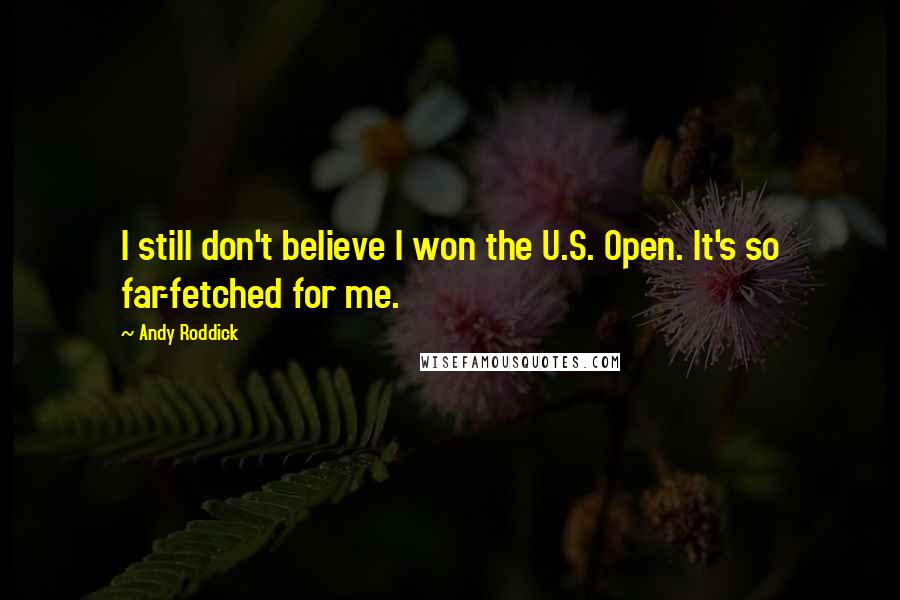 Andy Roddick quotes: I still don't believe I won the U.S. Open. It's so far-fetched for me.