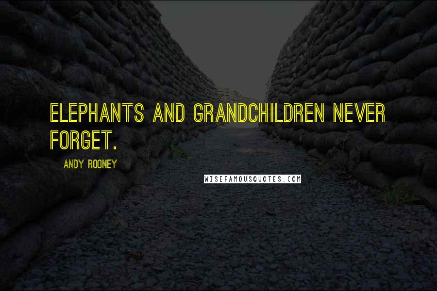 Andy Rooney quotes: Elephants and grandchildren never forget.