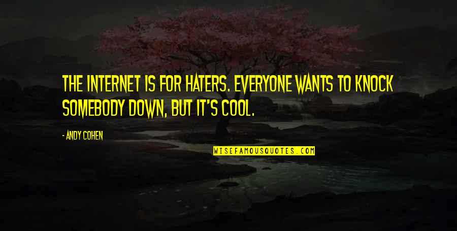 Andy's Quotes By Andy Cohen: The Internet is for haters. Everyone wants to