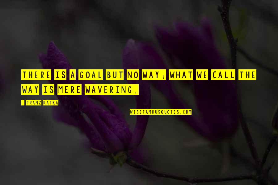 Anelise Diamond Quotes By Franz Kafka: There is a goal but no way; what