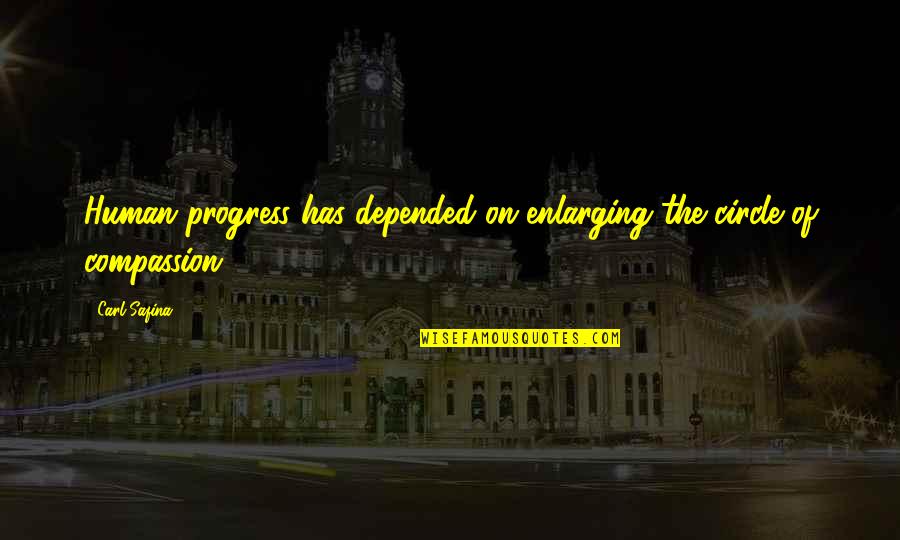 Aneliya Petrov Quotes By Carl Safina: Human progress has depended on enlarging the circle