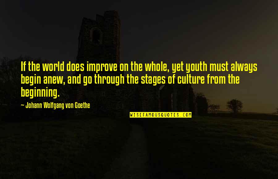 Anella Greenpoint Quotes By Johann Wolfgang Von Goethe: If the world does improve on the whole, Anella Greenpoint Quotes By Johann Wolfgang Von Goethe: If the world does improve on the whole,
