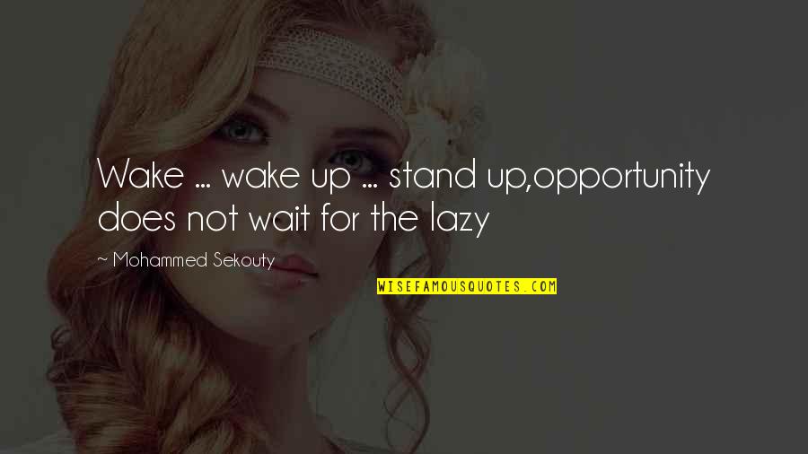 Anelli Di Quotes By Mohammed Sekouty: Wake ... wake up ... stand up,opportunity does Anelli Di Quotes By Mohammed Sekouty: Wake ... wake up ... stand up,opportunity does