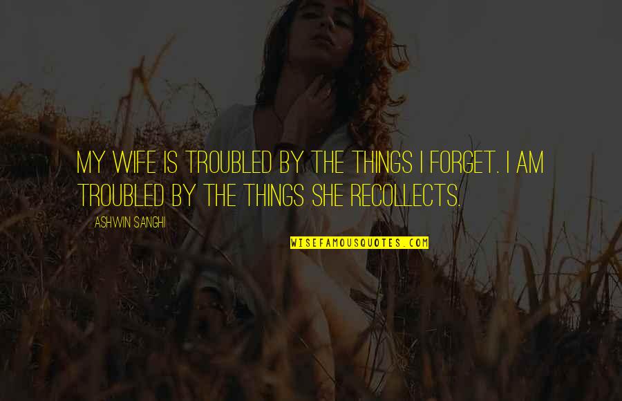 Anesthetic Quotes By Ashwin Sanghi: My wife is troubled by the things I Anesthetic Quotes By Ashwin Sanghi: My wife is troubled by the things I