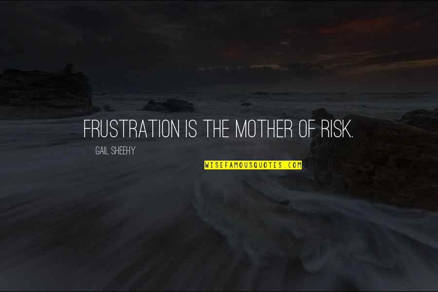 Anetha Dayton Quotes By Gail Sheehy: Frustration is the mother of risk.