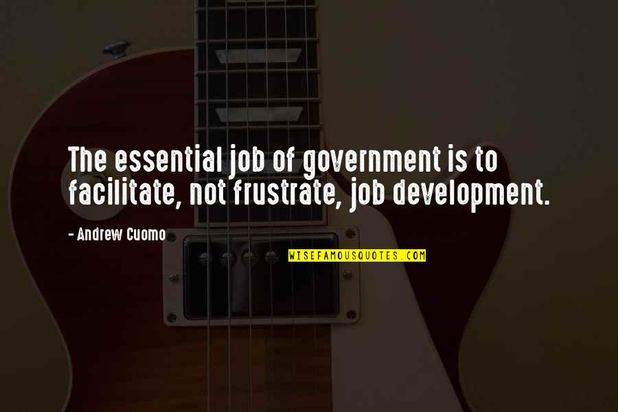 Anew Day Quotes By Andrew Cuomo: The essential job of government is to facilitate,
