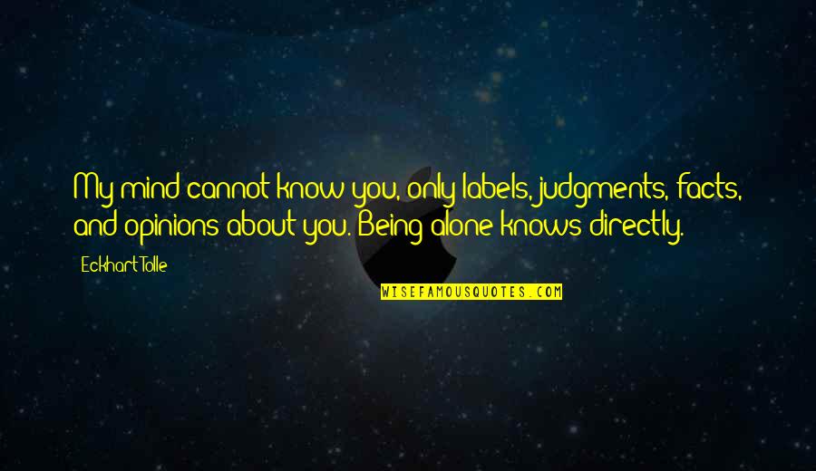 Ang Buhay Ay Weather Weather Lang Quotes By Eckhart Tolle: My mind cannot know you, only labels, judgments,