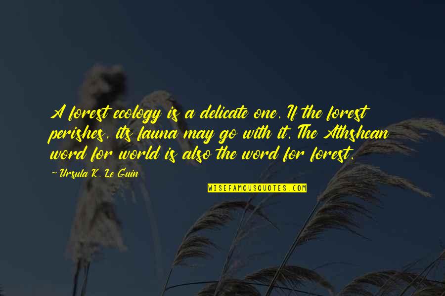 Ang Tunay Na Estudyante Quotes By Ursula K. Le Guin: A forest ecology is a delicate one. If