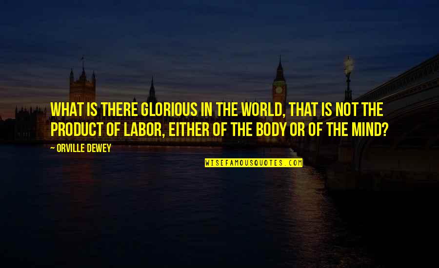 Ang Tunay Na Kagandahan Quotes By Orville Dewey: What is there glorious in the world, that