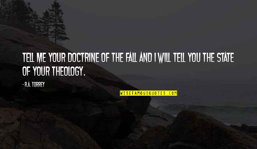 Angan Quotes By R.A. Torrey: Tell me your doctrine of the Fall and