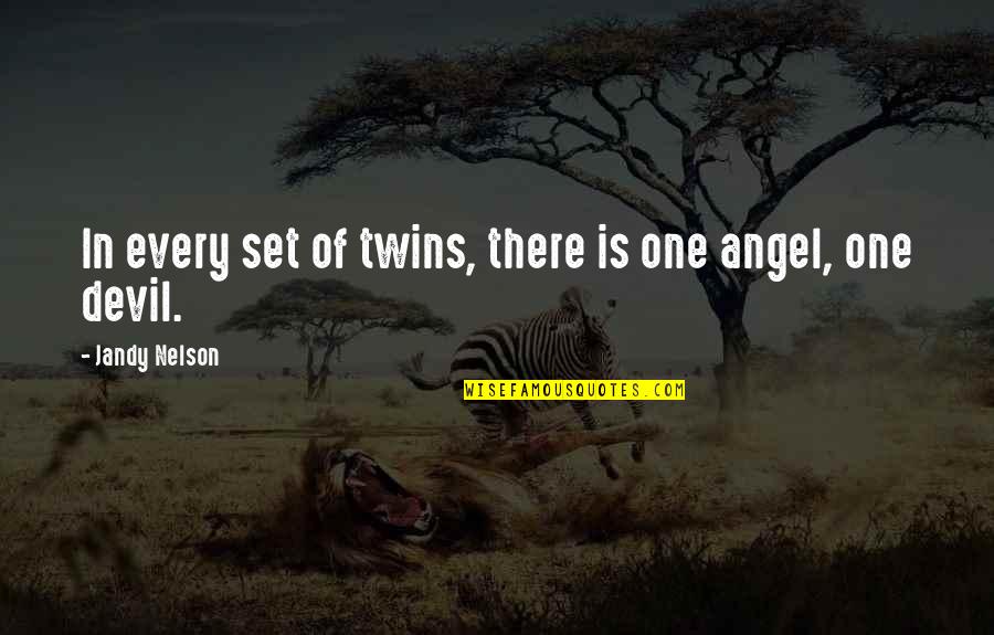 Angel Devil Quotes By Jandy Nelson: In every set of twins, there is one