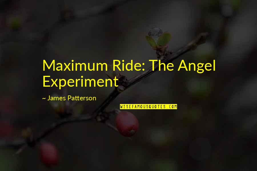 Angel Experiment Quotes By James Patterson: Maximum Ride: The Angel Experiment Angel Experiment Quotes By James Patterson: Maximum Ride: The Angel Experiment