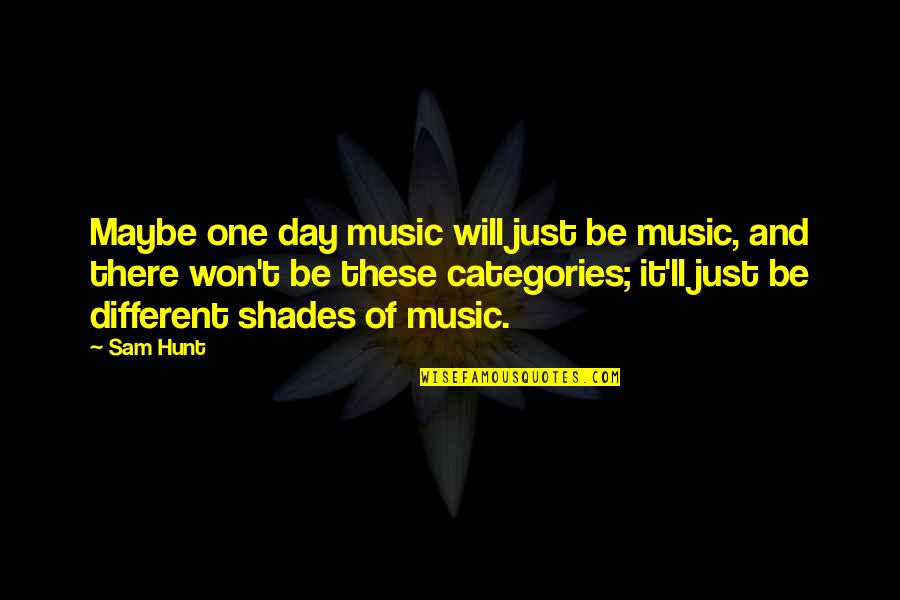 Angel Lost Wings Quotes By Sam Hunt: Maybe one day music will just be music,