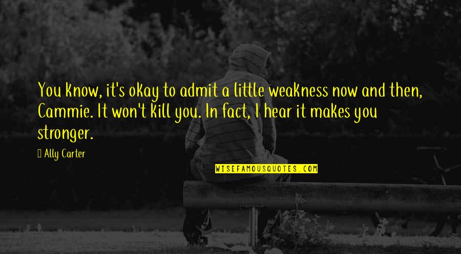 Angela Mlbb Quotes By Ally Carter: You know, it's okay to admit a little