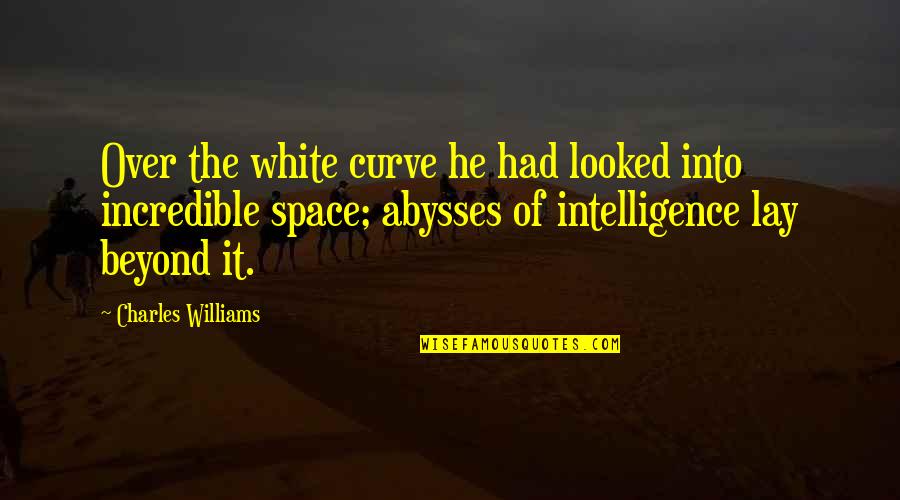 Angela's Ashes Begging Quotes By Charles Williams: Over the white curve he had looked into