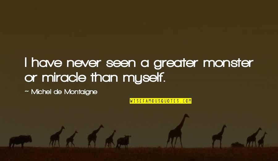 Angelella Quotes By Michel De Montaigne: I have never seen a greater monster or