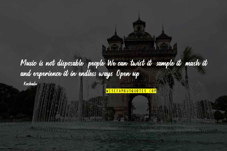 Angelic Voice Quotes By Kaskade: Music is not disposable, people. We can twist