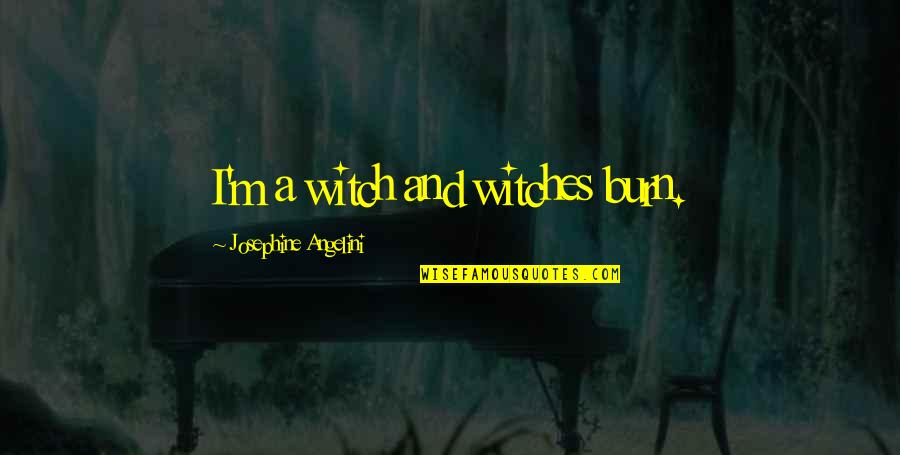 Angelini Quotes By Josephine Angelini: I'm a witch and witches burn.