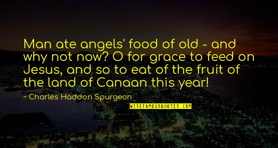 Angels And Quotes By Charles Haddon Spurgeon: Man ate angels' food of old - and